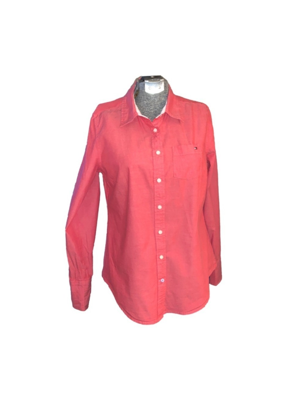 Women's Tommy Hilfiger Button Down Shirt Size M Red